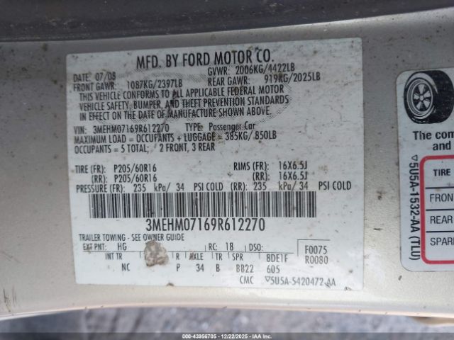 Mercury Milan V6 Image 8