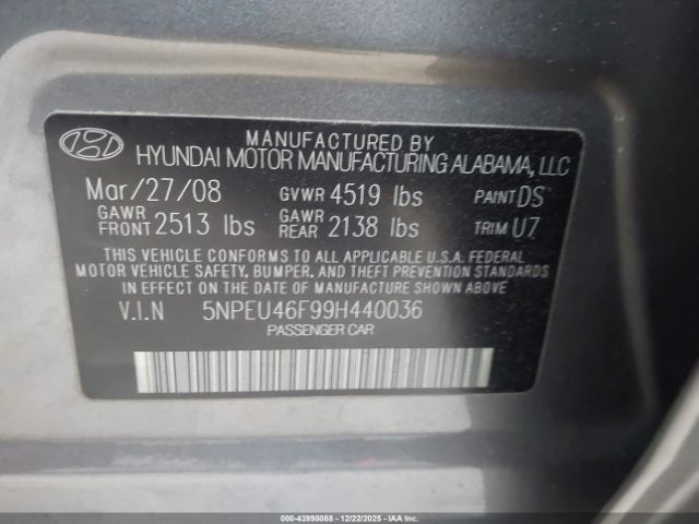 Hyundai SONATA Se V6 Image 9