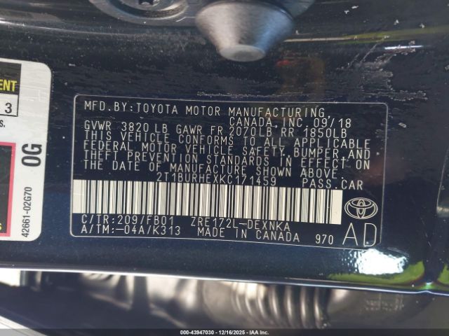 Toyota Corolla Le Image 19