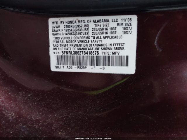 Honda Odyssey Ex-l Image 3