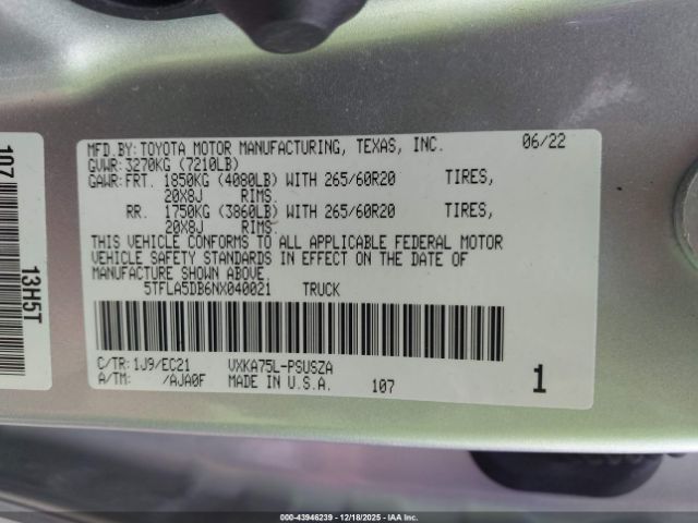 Toyota Tundra Sr5 Image 4